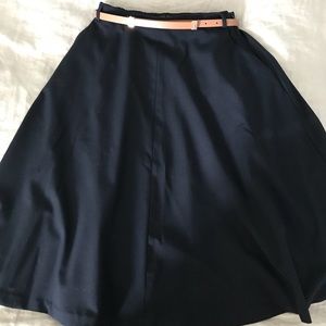 Zara navy blue skirt